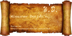 Wieszner Dorián névjegykártya